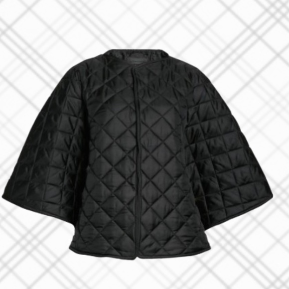 Burberry Jackets & Blazers - BURBERRY Carrie Diamond Quilted Cape Jacket- Black